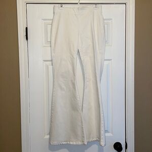 Chelsea and Violet white flared pants